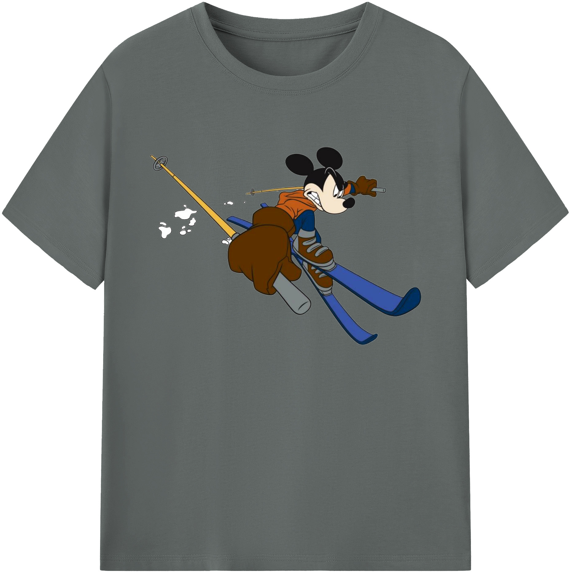 ミッキーマウス Mickey Mouse 綿100％ メンズ半袖Tシャツ｜肌触りやわらか＆通気性